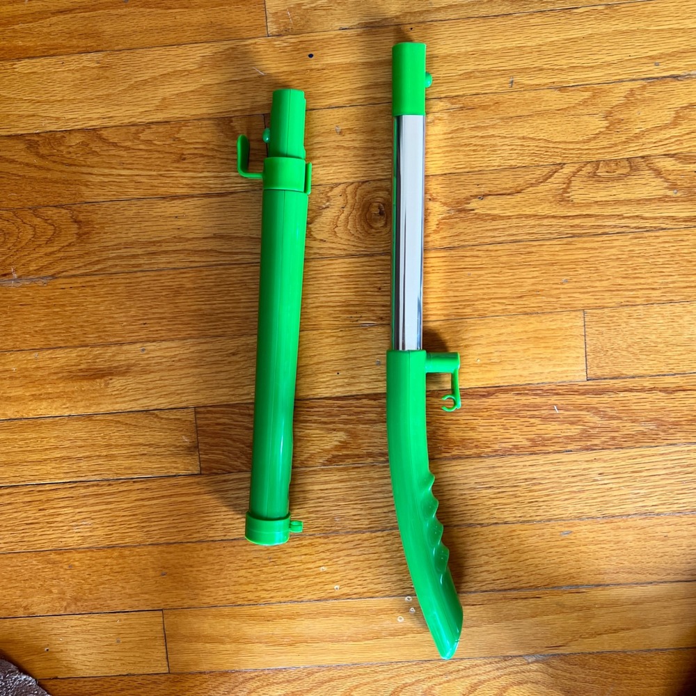 Thane H2O Mop X5 Replacement Handle and Middle Extension Pole Green Metal Plasti